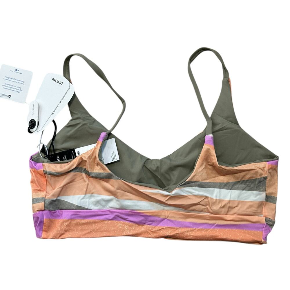 Prana Swim Top Willow Falls Reversible Top Waves Orange Gray Tan XS NWT - Picture 3 of 5